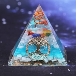 7 Chakra Crystal Orgone Pyramid Meditation Stone