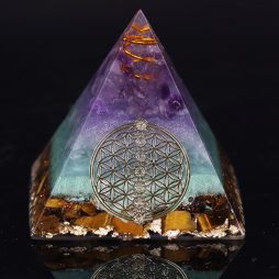 Gold Wire Orgone Pyramid Stone For Meditation Reiki Balancing